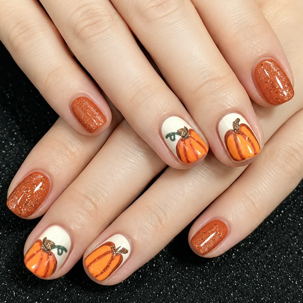 Halloween-style Short Square Ready-to-wear Nails — image 3