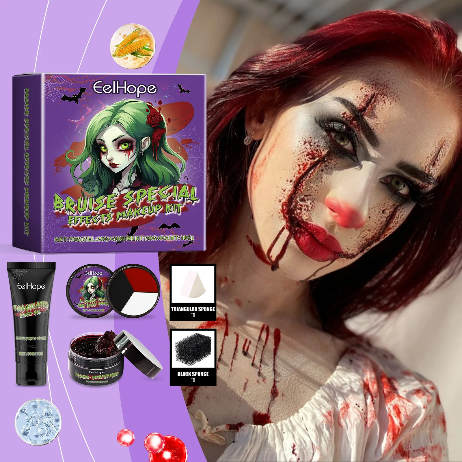 Halloween Vampire Makeup Kit 1 Set 1box — image 5