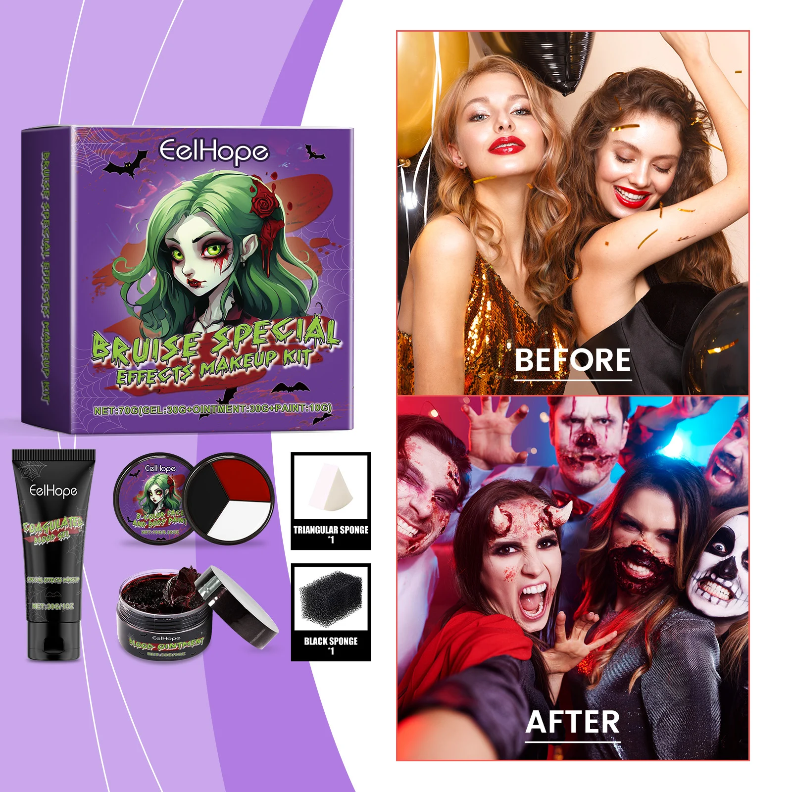 Halloween Vampire Makeup Kit 1 Set 1box — image 7