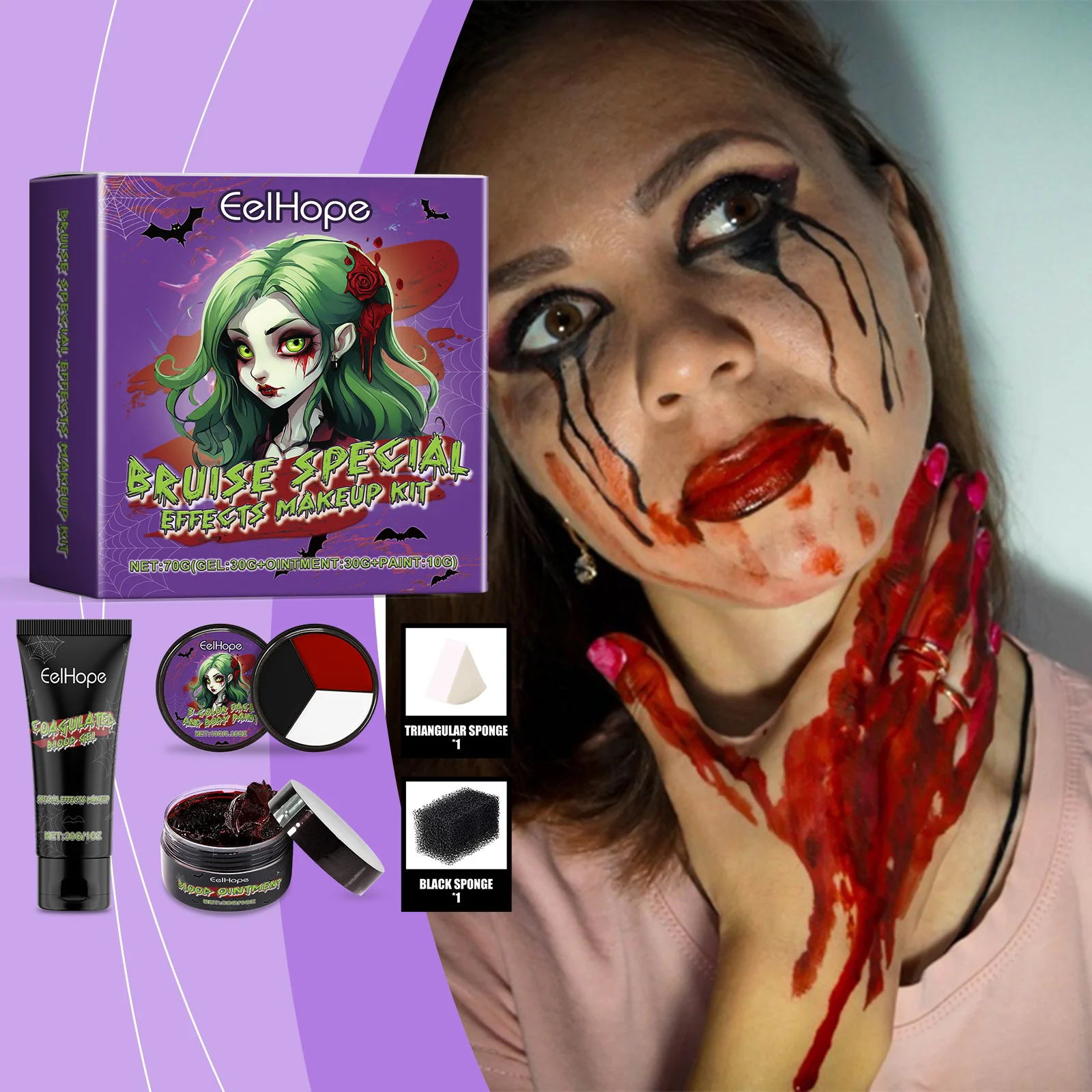 Halloween Vampire Makeup Kit 1 Set 1box — image 6