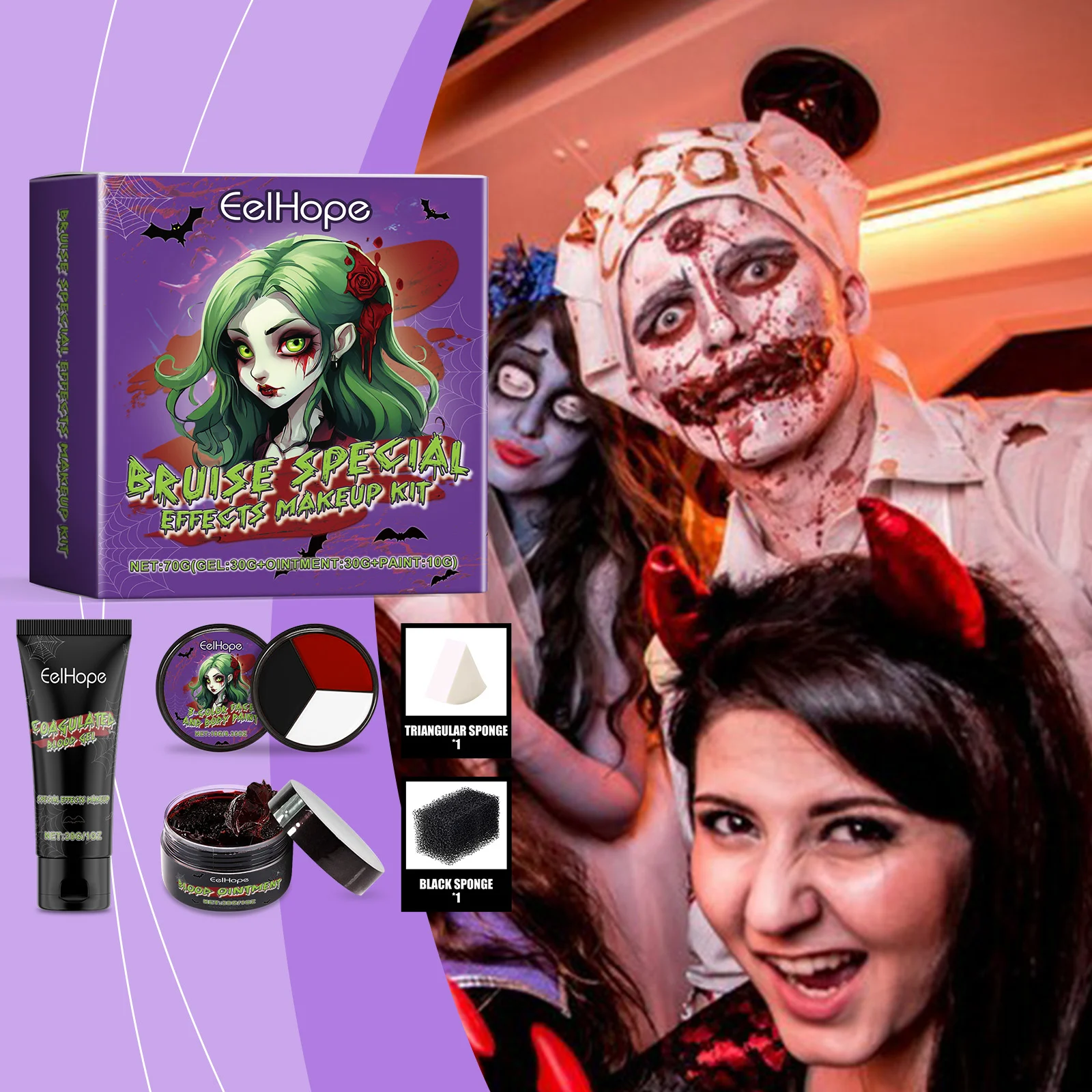 Halloween Vampire Makeup Kit 1 Set 1box — image 2
