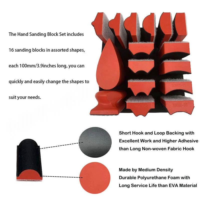 Hand Sandpaper Set With 16-piece Hand-sanding Block Kit — image 7