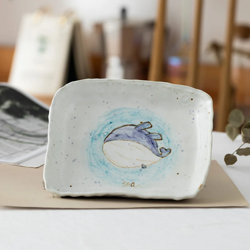 Handmade Cute Little Whale Mug Coffee Cup Instant Noodle Bowl Large Rice Plate… — variant image