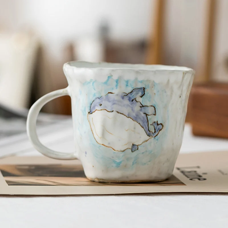Handmade Cute Little Whale Mug Coffee Cup Instant Noodle Bowl Large Rice Plate… — image 3