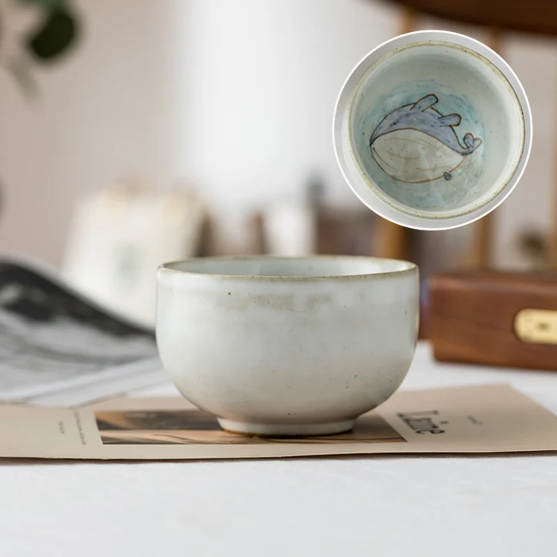 Handmade Cute Little Whale Mug Coffee Cup Instant Noodle Bowl Large Rice Plate… — image 2