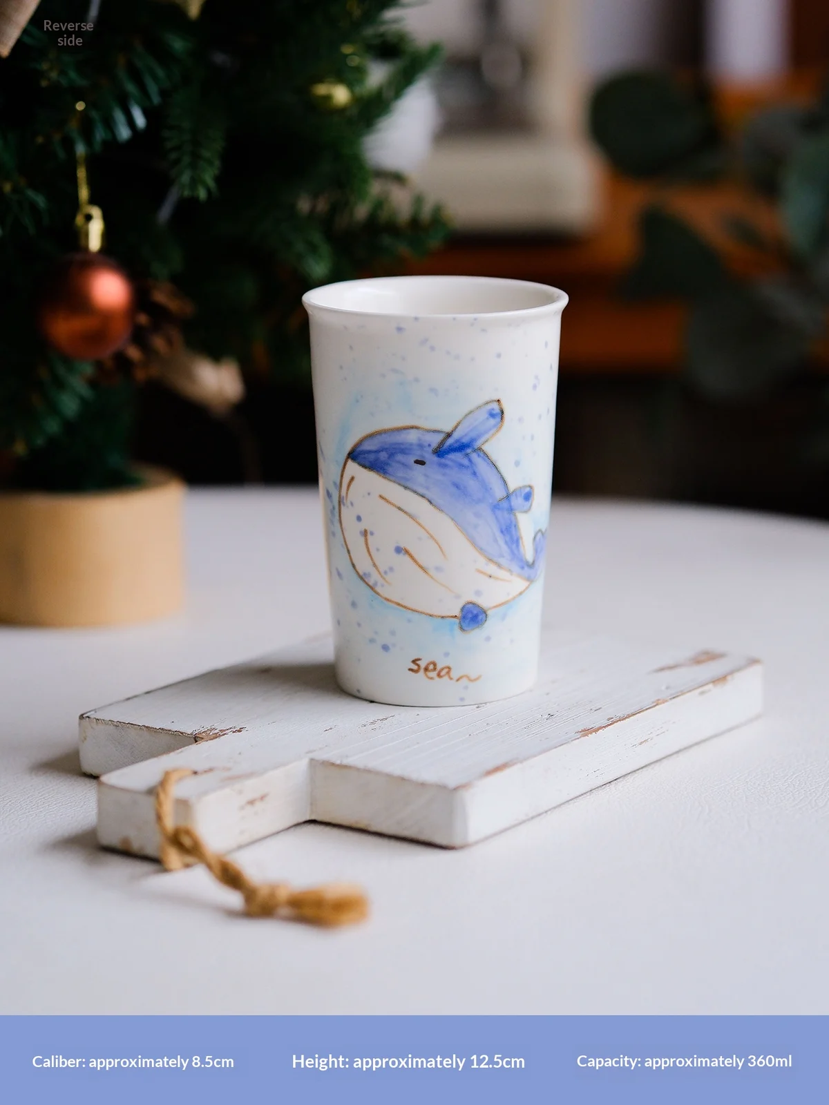 Handmade Cute Little Whale Mug Coffee Cup Instant Noodle Bowl Large Rice Plate… — image 4