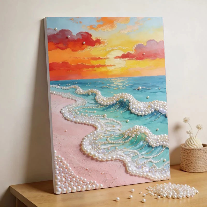 Handmade DIY Pearl Paintingnew Simple Style With Pearls — image 2