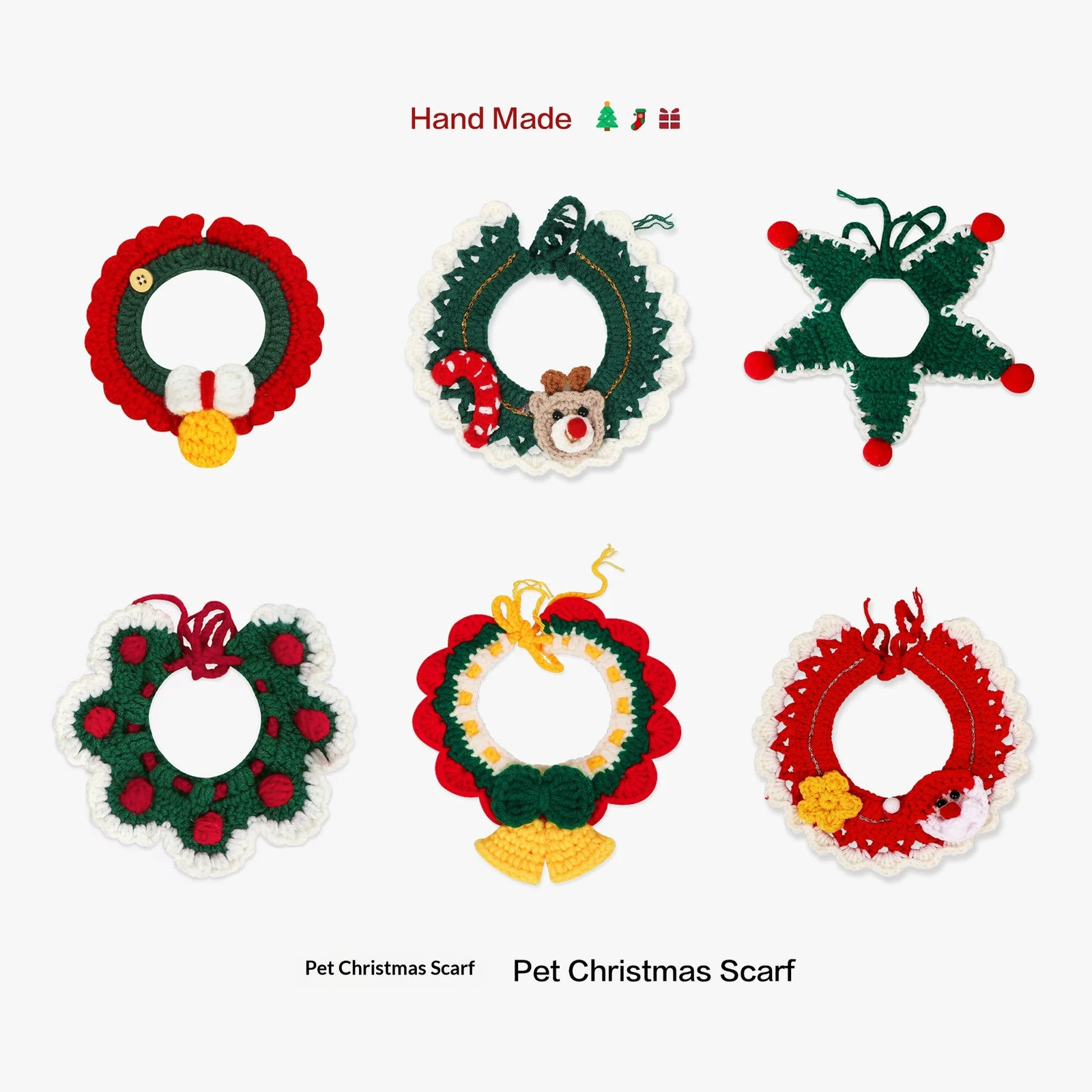 Handmade Knitted Yarn Pet Collar — image 4