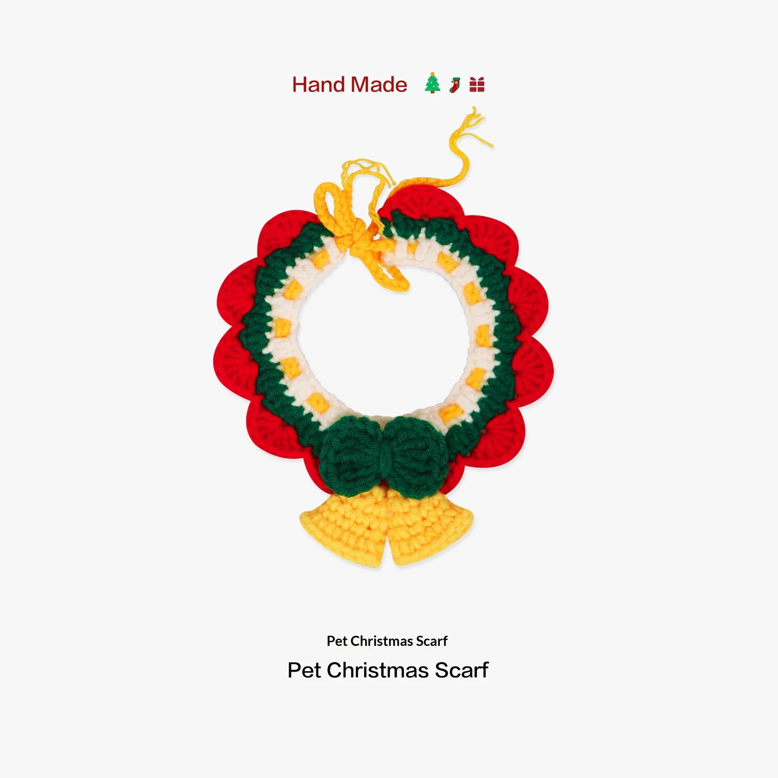 Handmade Knitted Yarn Pet Collar — image 2