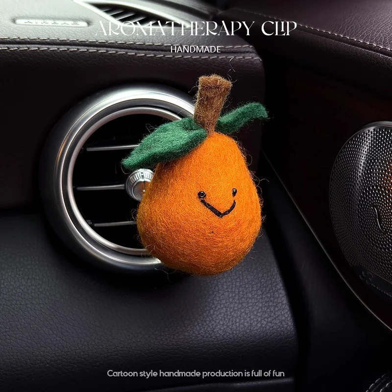Handmade Wool Felt Car Air-conditioner Vent Scent Clip Ornament — image 1