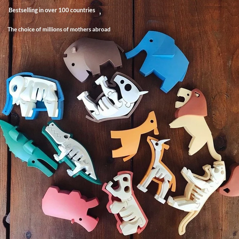 Harfo Dinosaur Puzzle Toy Assembly Boys Building Blocks Educational Intelligence Model — image 6