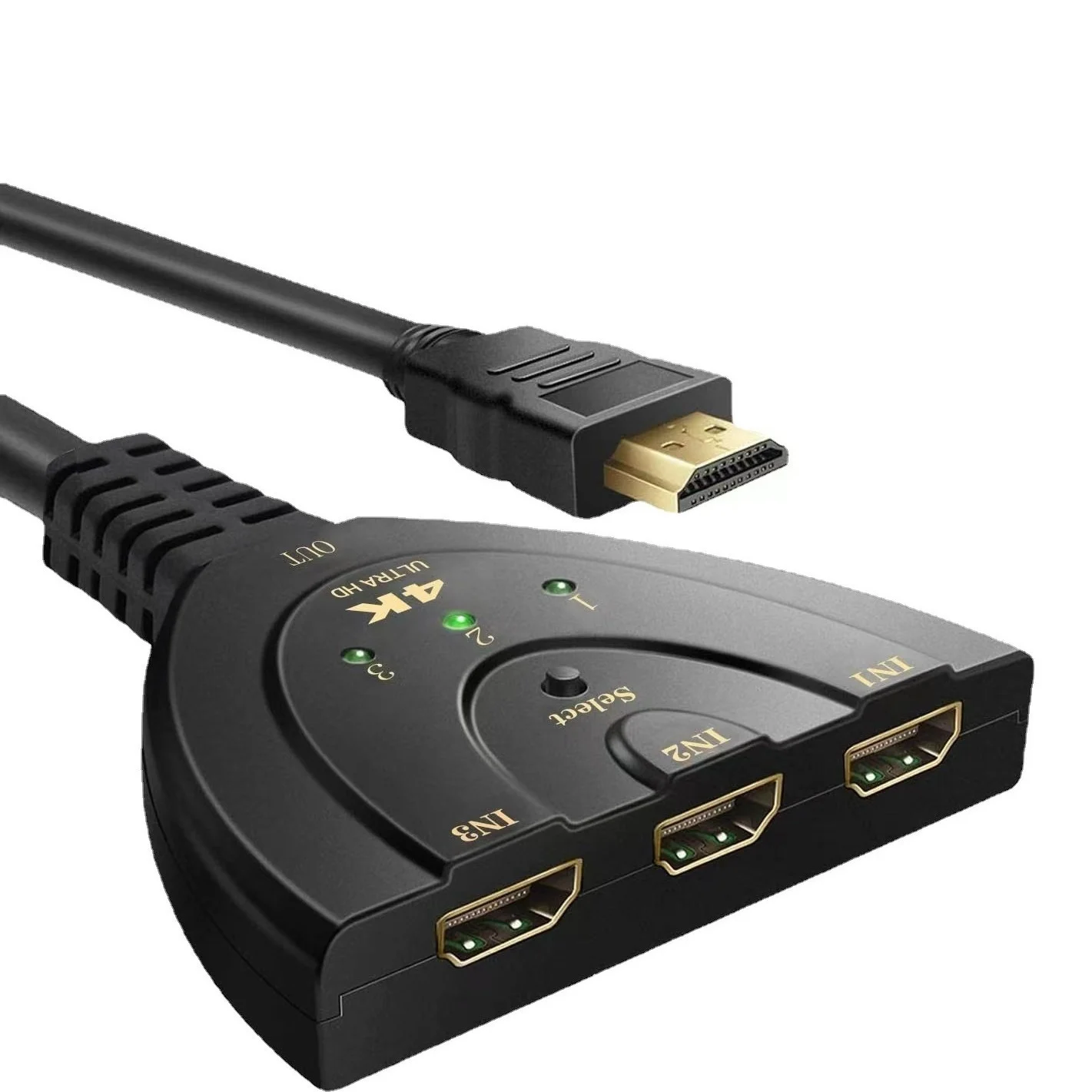 HDMI 3-in-1 With 4K2K High-definition Pigtail 1-in-3 Out — image 3