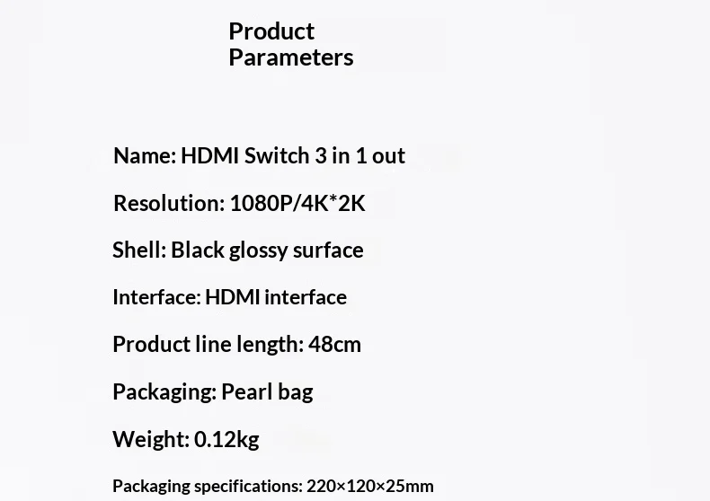 HDMI 3-in-1 With 4K2K High-definition Pigtail 1-in-3 Out — image 4