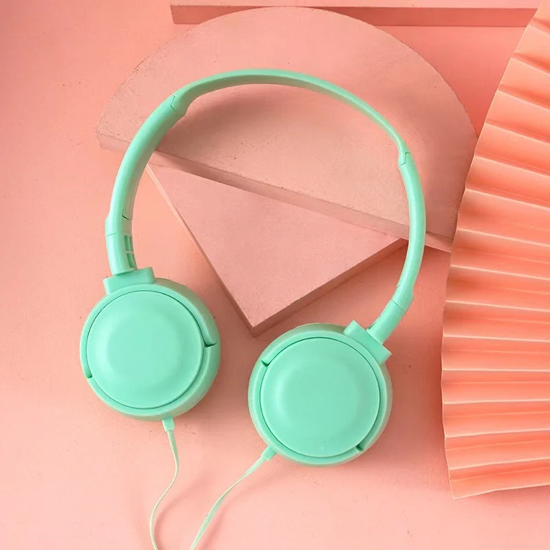 Head-mounted Wired Headset In Macaron Colors With A Microphone — image 4