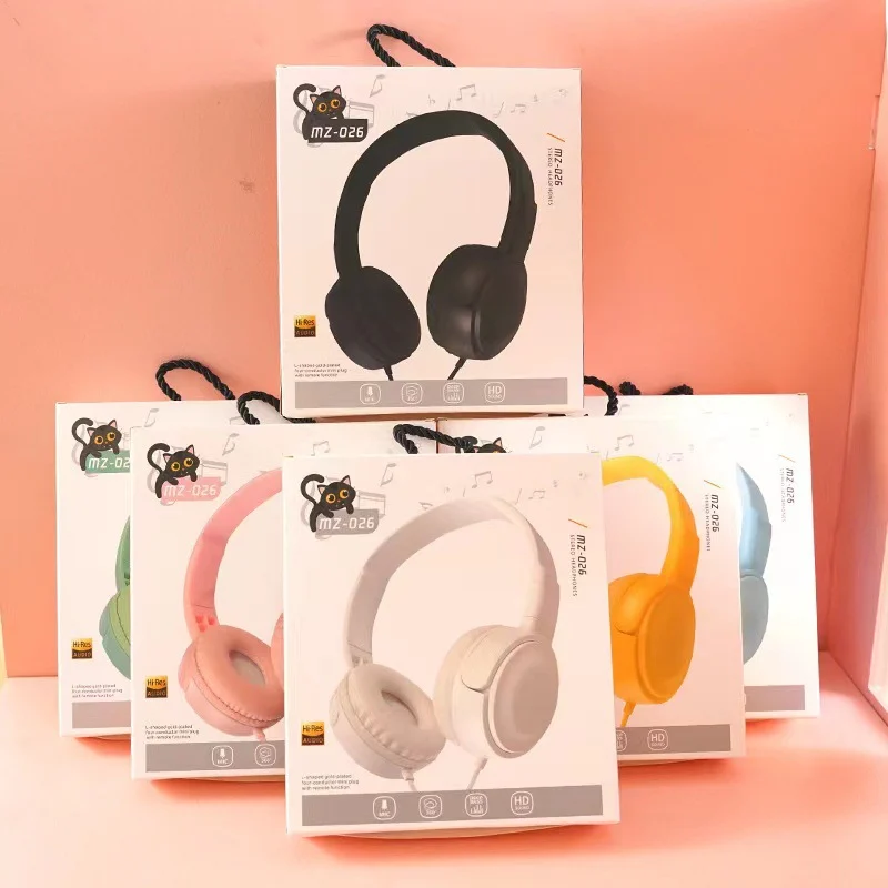 Head-mounted Wired Headset In Macaron Colors With A Microphone — image 8
