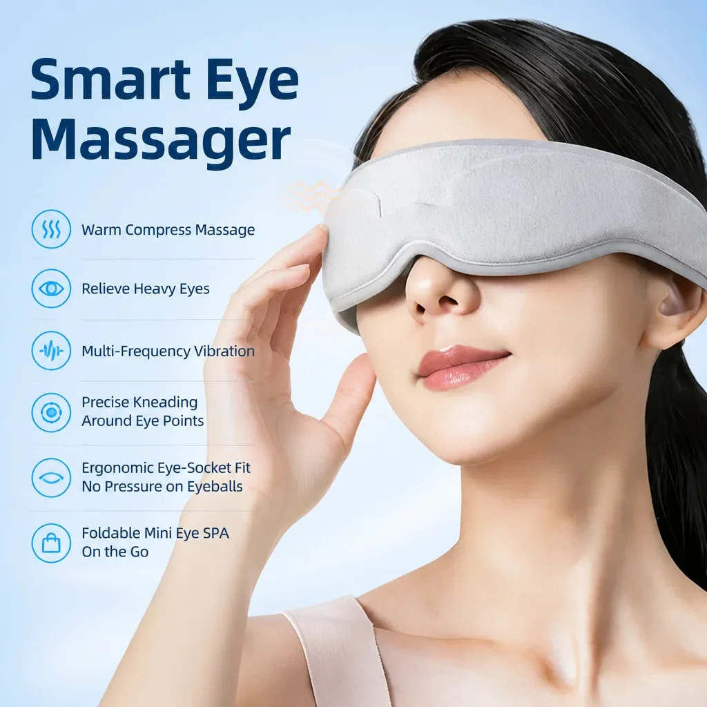 Heated Eye Mask Cordless Electric Warm Compress For Dry Eyes, Stye & Strain Relief… — image 5