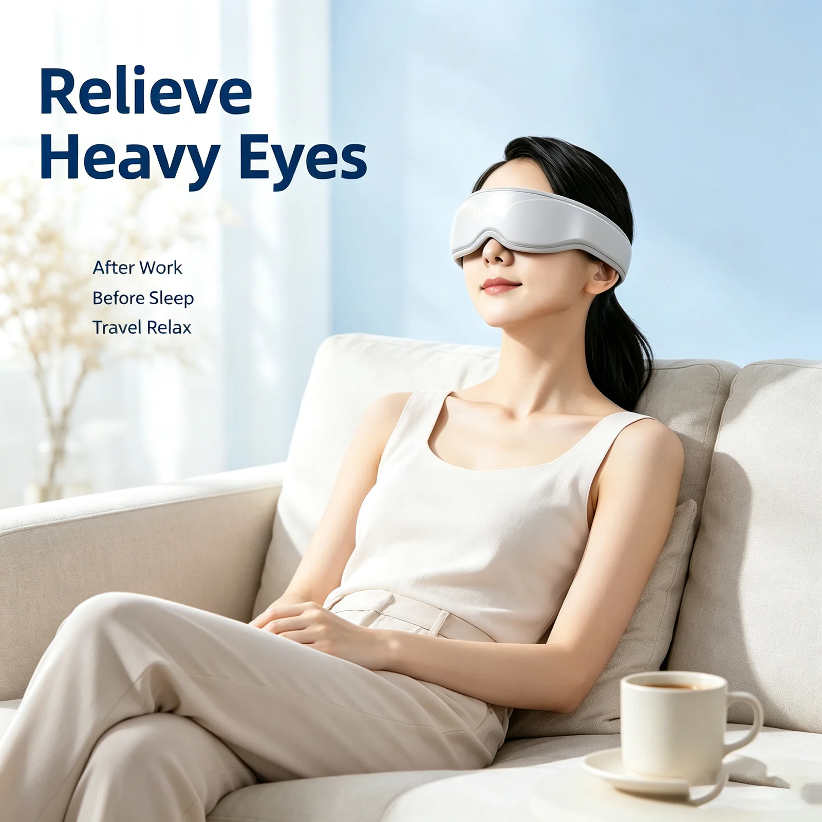 Heated Eye Mask Cordless Electric Warm Compress For Dry Eyes, Stye & Strain Relief… — image 2