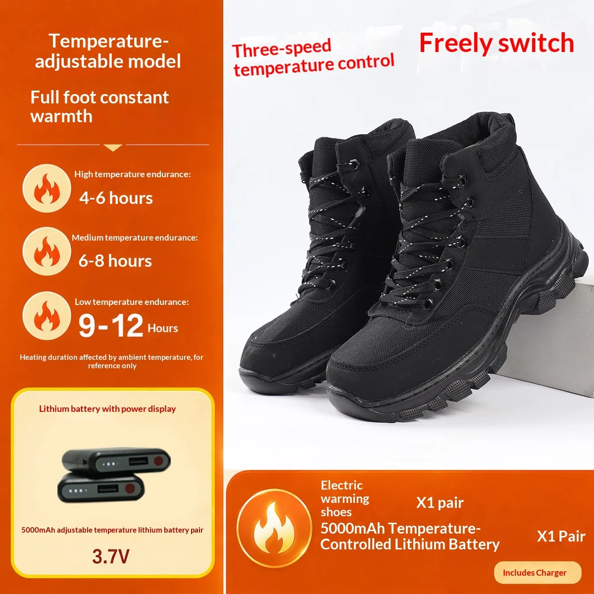 Heated Rechargeable Warming Shoes For Men — image 4