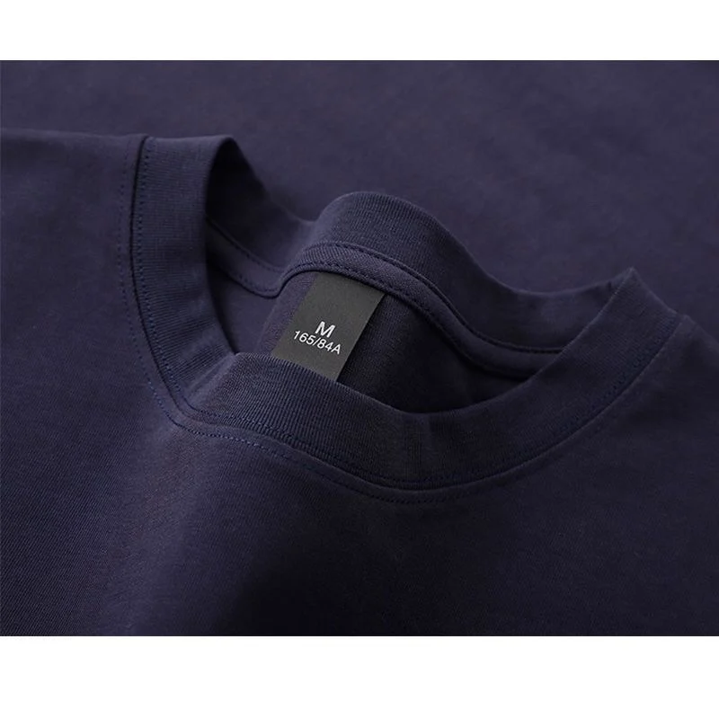Heavyweight Bamboo-striped Cotton T-shirt Men's Xinjiang Long-staple — image 2