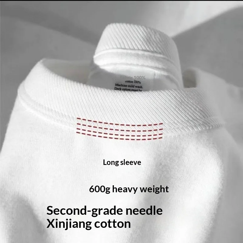 Heavyweight Bamboo-striped Cotton T-shirt Men's Xinjiang Long-staple — image 5