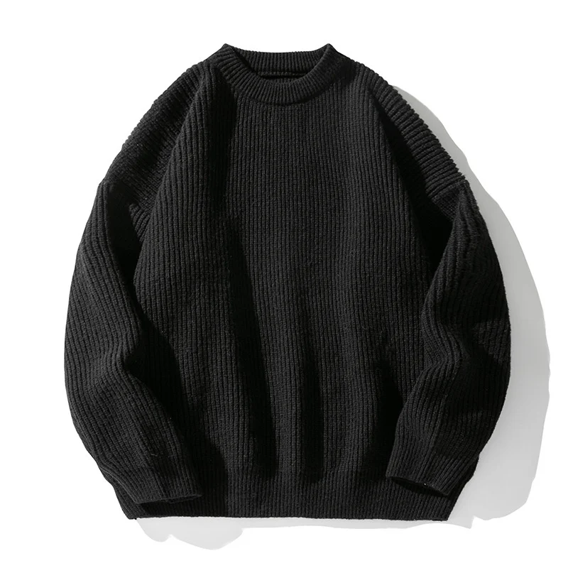 Heavyweight Thick Knit Basic Crew Neck Sweater For Men, Autumn And Winter Style, Brand… — image 9