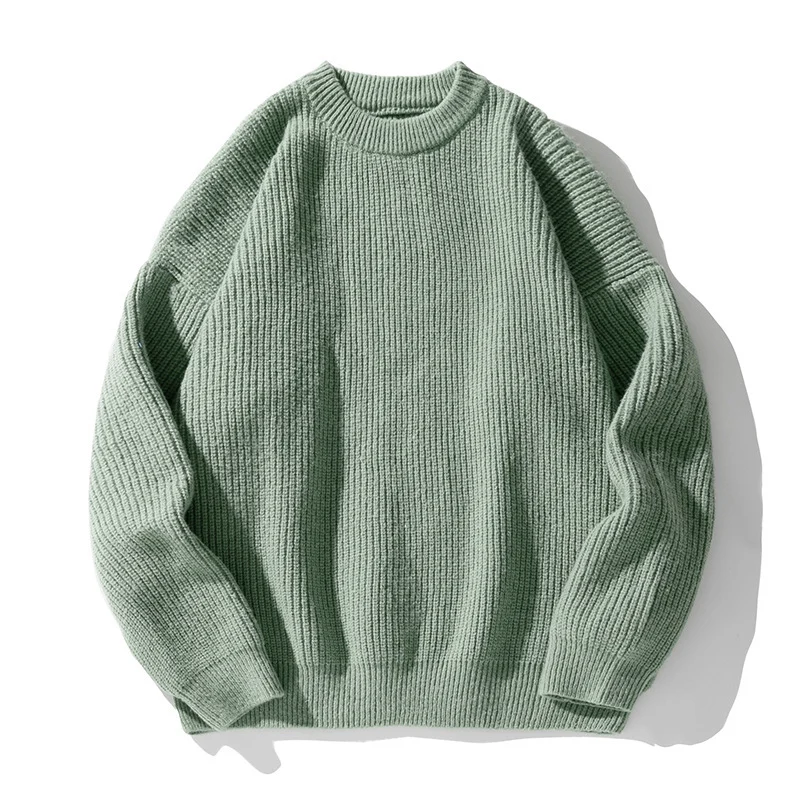 Heavyweight Thick Knit Basic Crew Neck Sweater For Men, Autumn And Winter Style, Brand… — image 7