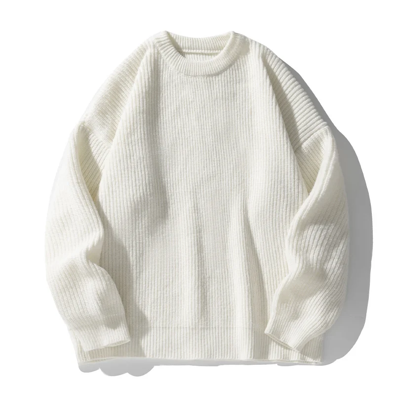Heavyweight Thick Knit Basic Crew Neck Sweater For Men, Autumn And Winter Style, Brand… — image 6