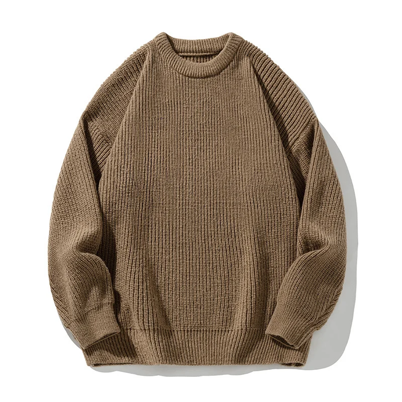 Heavyweight Thick Knit Basic Crew Neck Sweater For Men, Autumn And Winter Style, Brand… — image 10