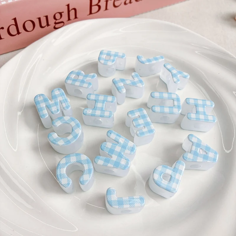 Heckered Letter Acrylic Beads, Big Hole Alphabet Spacers For DIY Kids Learning Toys,… — image 6