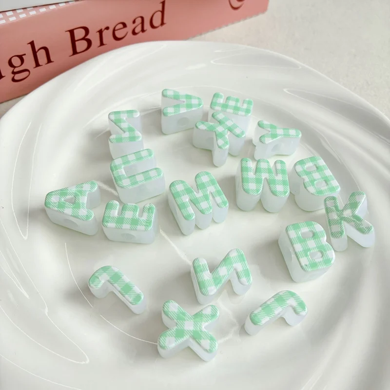 Heckered Letter Acrylic Beads, Big Hole Alphabet Spacers For DIY Kids Learning Toys,… — image 12