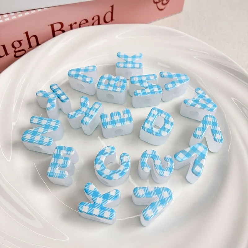 Heckered Letter Acrylic Beads, Big Hole Alphabet Spacers For DIY Kids Learning Toys,… — image 11