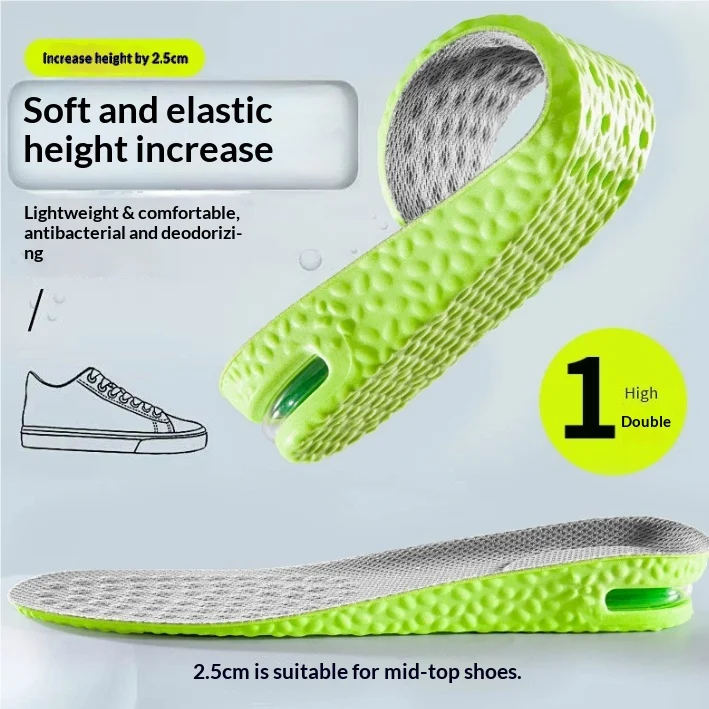 Height-increasing Insoles Soft Bouncy Shock-absorbing And Comfortable — image 2