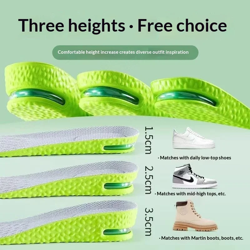 Height-increasing Insoles Soft Bouncy Shock-absorbing And Comfortable — image 3