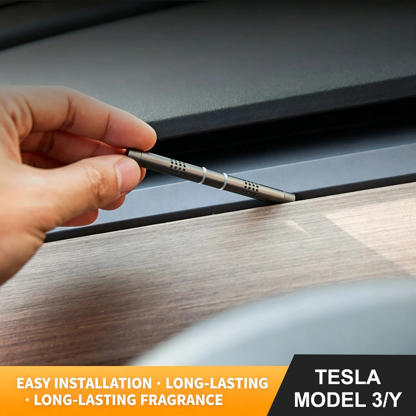 Hidden Car Air Freshener Stick Aromatherapy Ornament Interior Accessory For Tesla… — image 4
