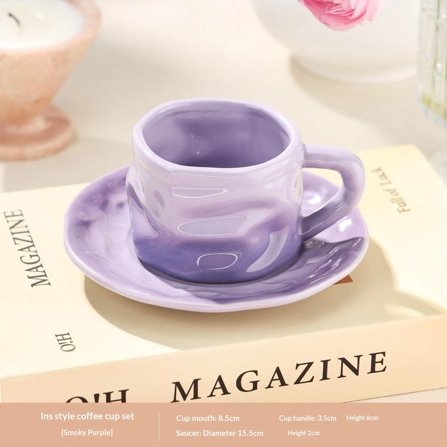 High Appearance Ceramic Tea Cup And Saucer Set — image 5