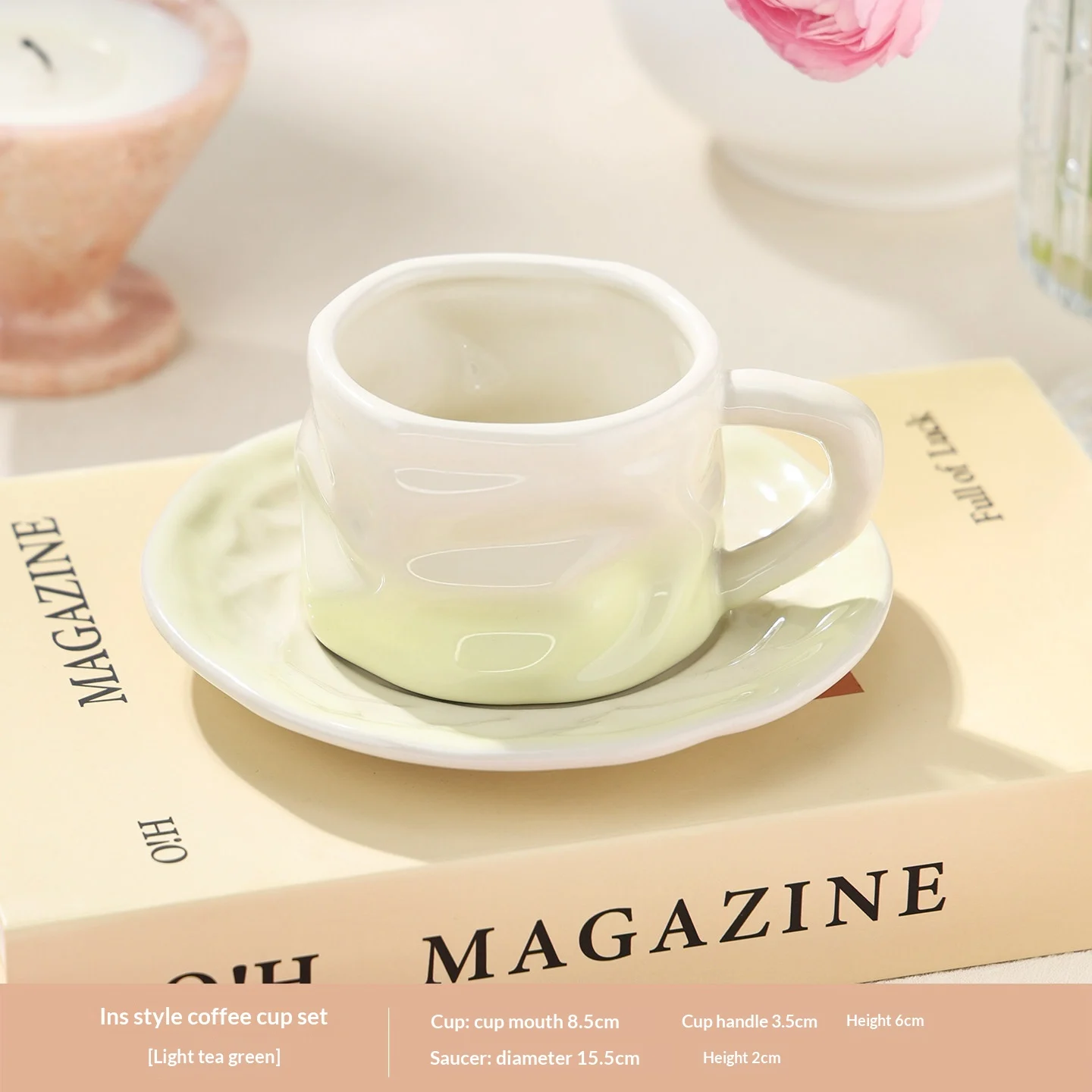 High Appearance Ceramic Tea Cup And Saucer Set — image 6