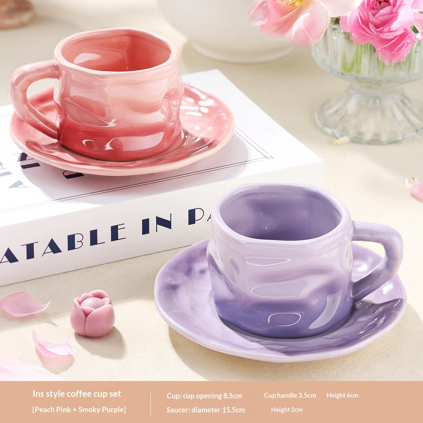 High Appearance Ceramic Tea Cup And Saucer Set — image 3