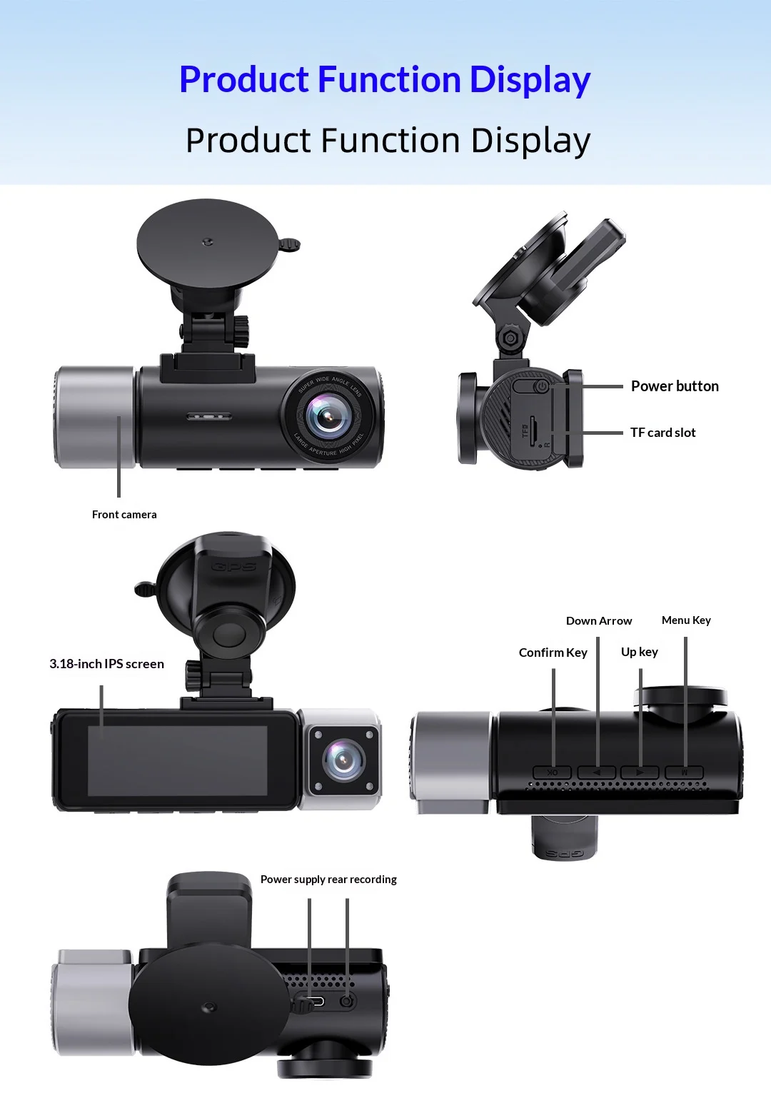High-definition 3-in-1 4K Dash Camera With Rear And Front Recording Capabilities — image 6