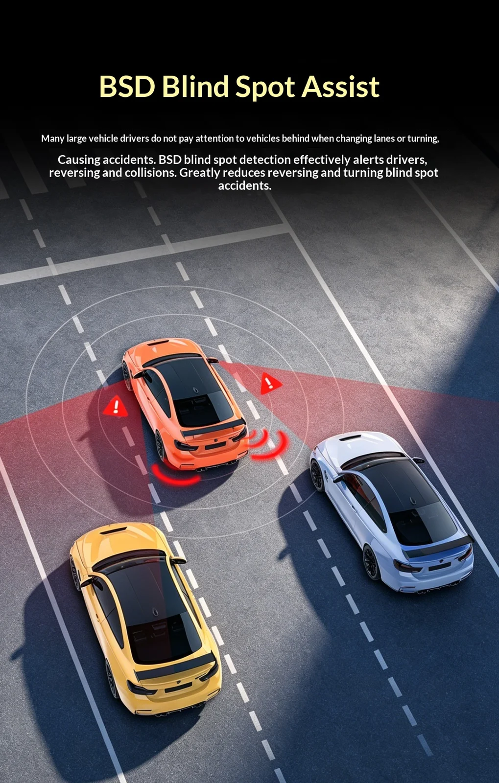 High-definition 3-in-1 4K Dash Camera With Rear And Front Recording Capabilities — image 3