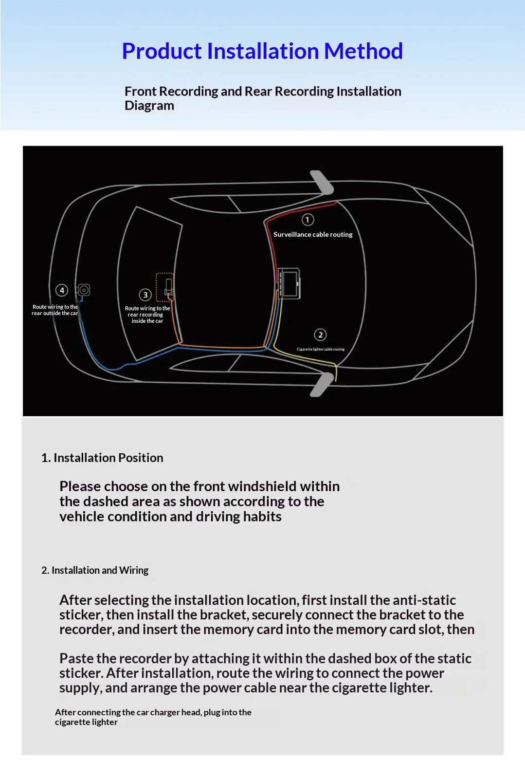 High-definition 3-in-1 4K Dash Camera With Rear And Front Recording Capabilities — image 2