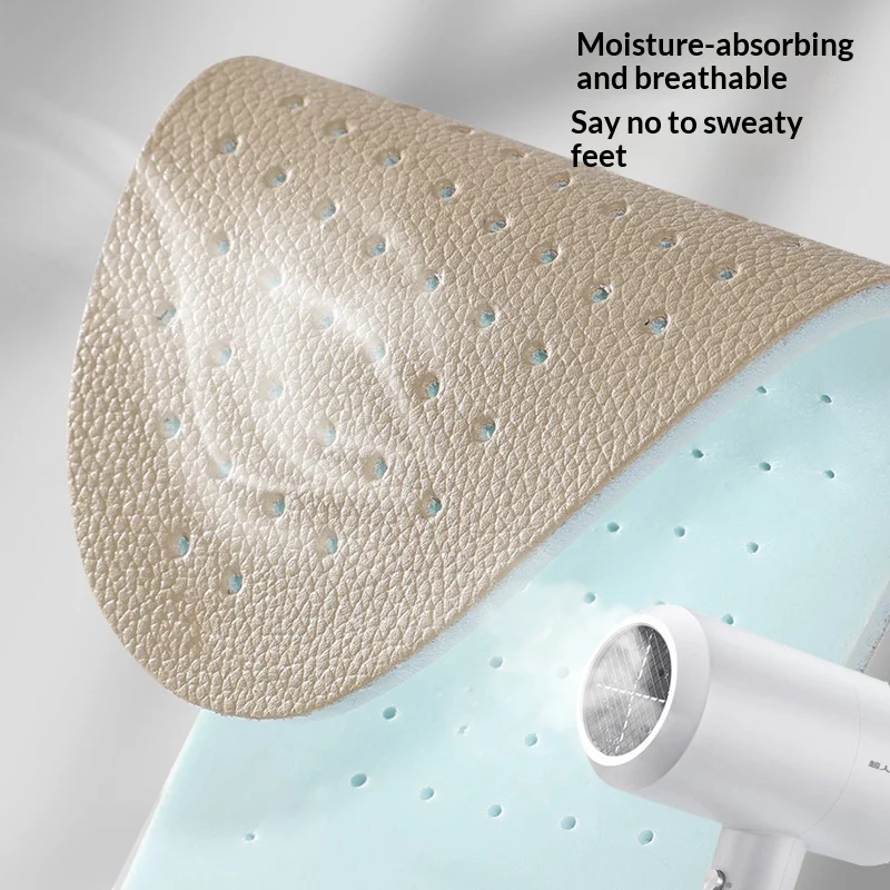 High-elastic Odor-resistant Leather Summer Thin Insoles — image 5