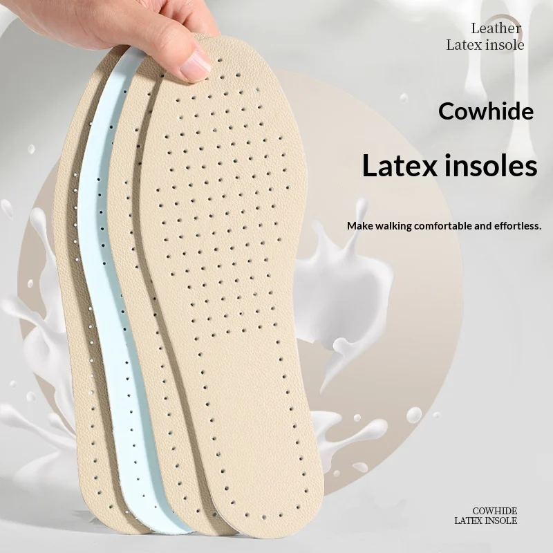 High-elastic Odor-resistant Leather Summer Thin Insoles — image 6