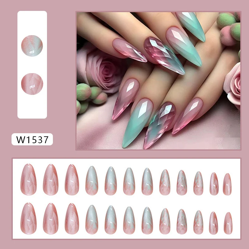 High-end High-gloss Colored Nail Tips For A Luxurious Look — image 1