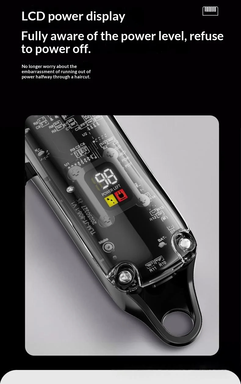High-power Pet Clipper With Transparent Shell & Digital Display — image 2