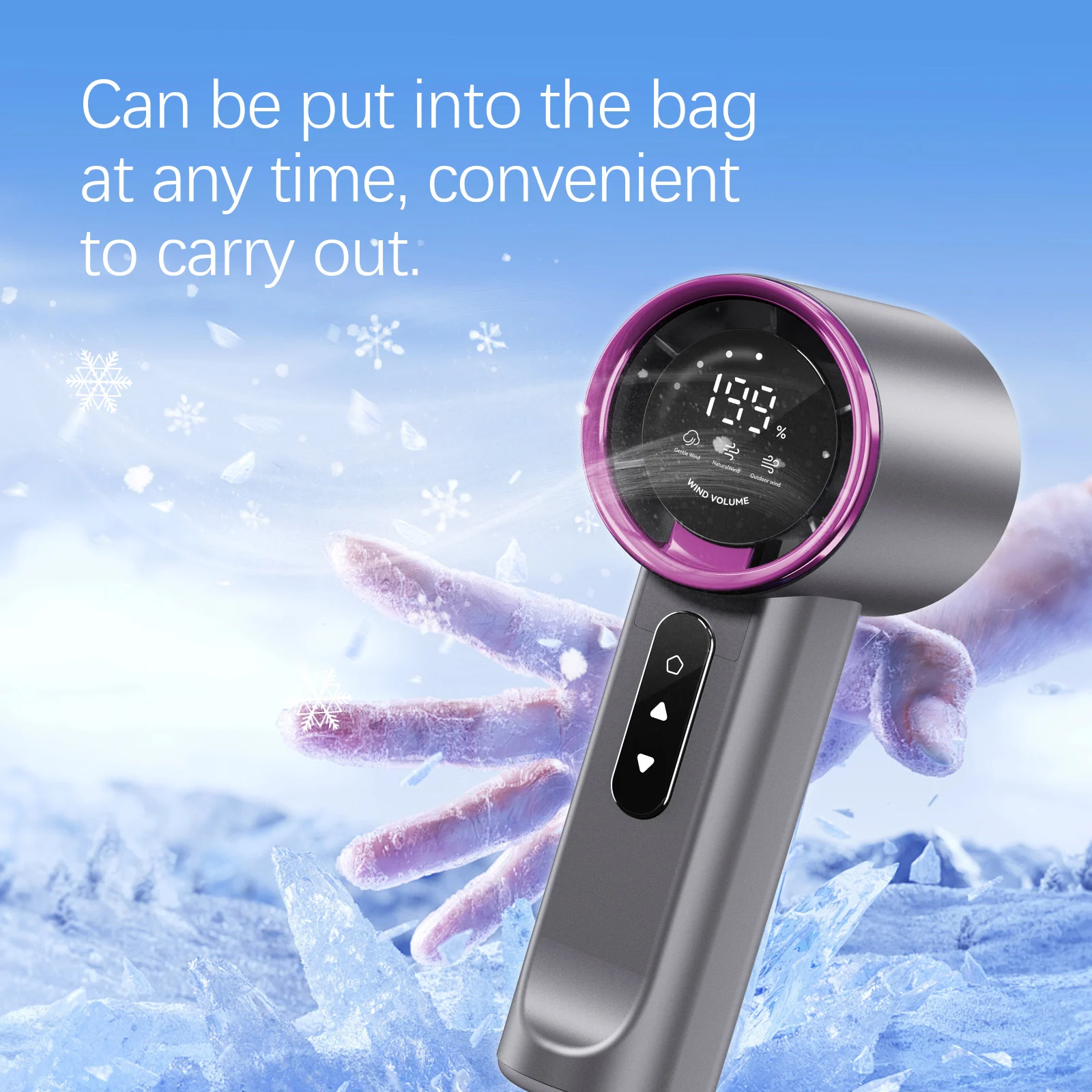 High-speed Handheld Fan Purple — image 7