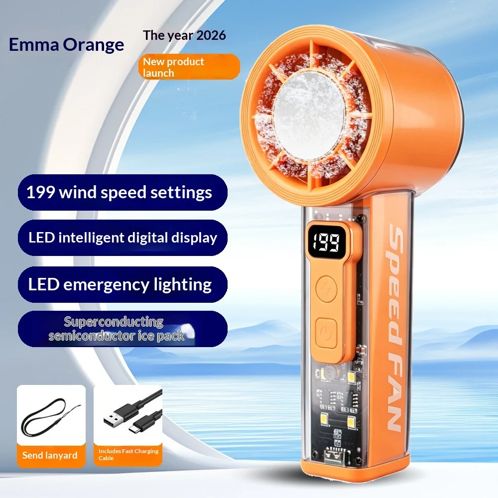 High-speed Handheld Mini Fan With Digital Display Ice-cooling Portable For Outdoor And… — image 6