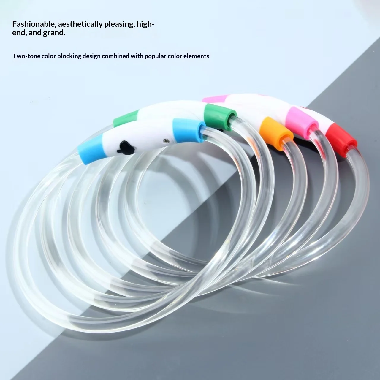 High-transparency Fiber Optic Light-emitting Rechargeable LED Pet Collar — image 8