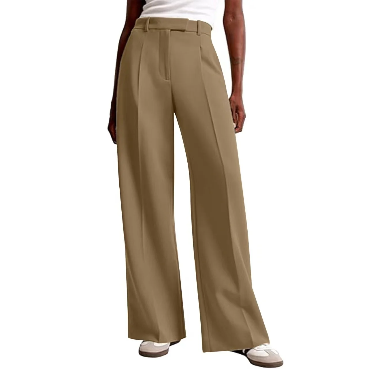 High Waist Drape Solid Color Wide Leg Pants Europe And The United States Loose Casual… — image 9