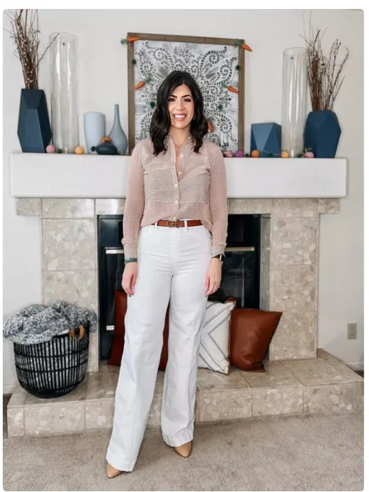High Waist Wide Leg Pants Women Jeans Vintage — image 3
