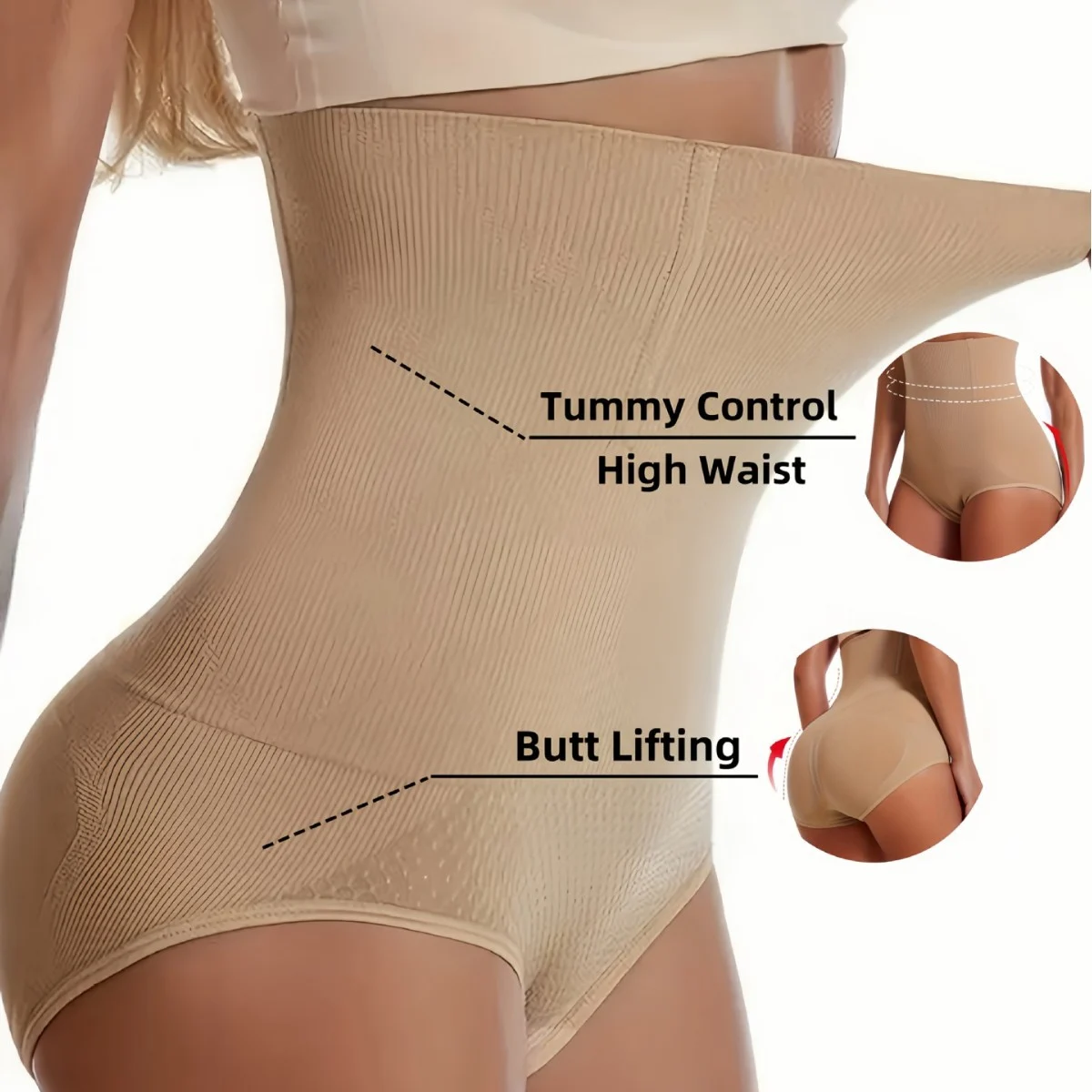 High-waisted Seamless Postpartum Belly-control Underwear — image 6